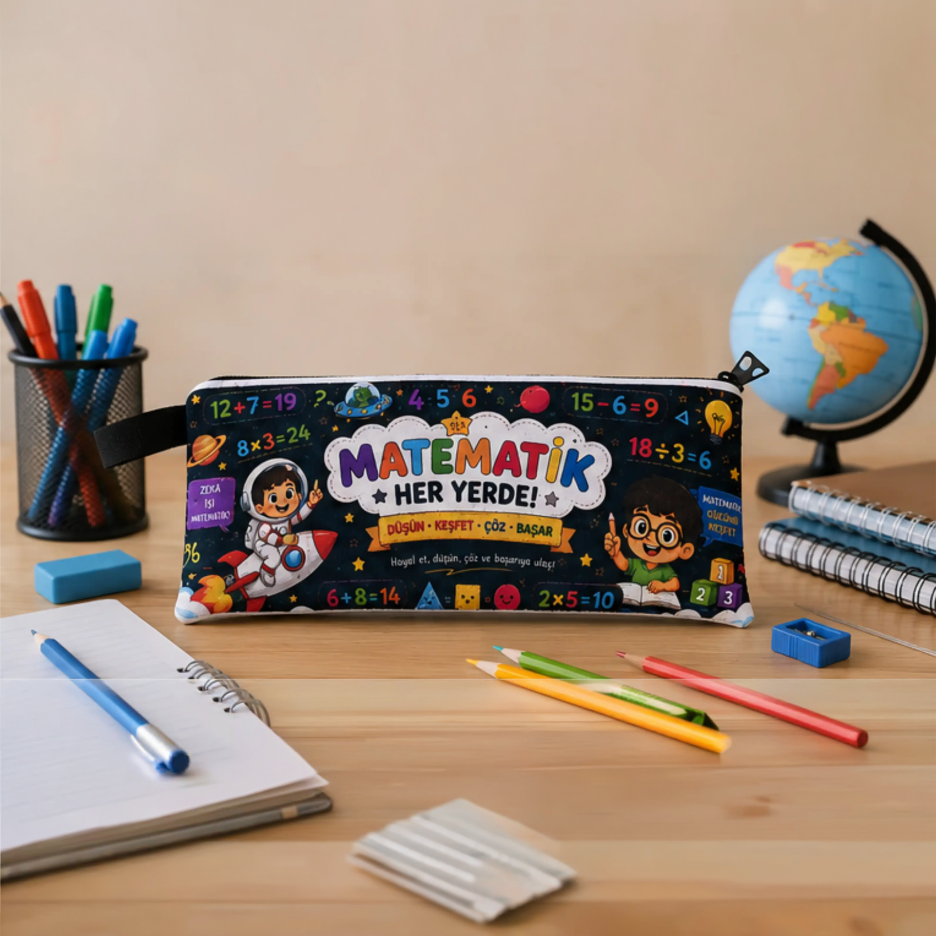 Matematik Her Yerde! Eğitici Tasarımlı Kalemlik (20×11 cm)