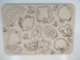 Montessori Eğitici ve Boyanabilir 3 mm Ham MDF 9 Parçalı Meyve Temalı Ahşap Puzzle (25x18 cm)