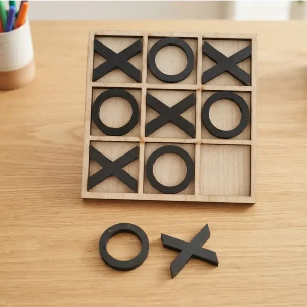 Eğitici ve Eğlenceli Ahşap XOX Oyunu / Tic-Tac-Toe 