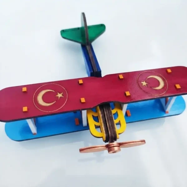 Demonte Ham MDF Ahşap Uçak Maketi (18×16 cm)