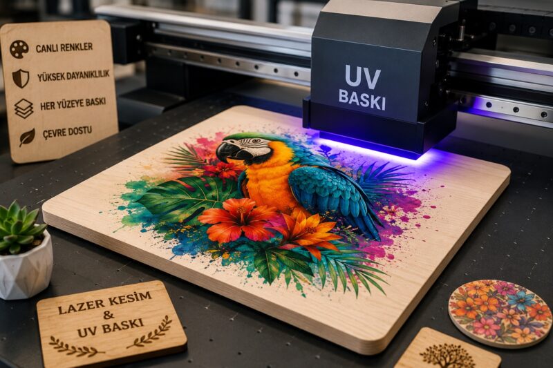 uvbaski1 UV Baskı Nedir? Avantajları, Kullanım Alanları ve Merak Edilenler